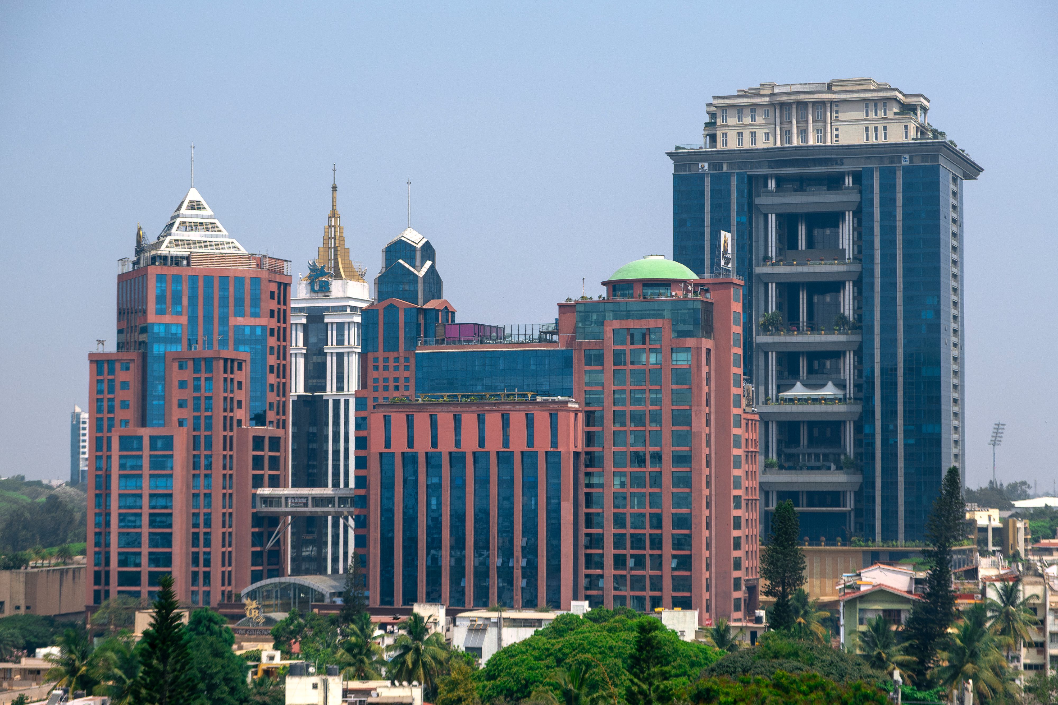 Office towers on the Bengaluru skyline